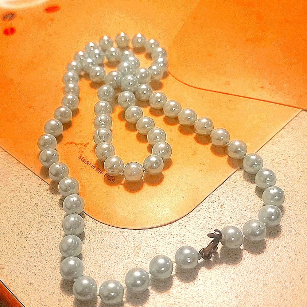 Necklece perla blue